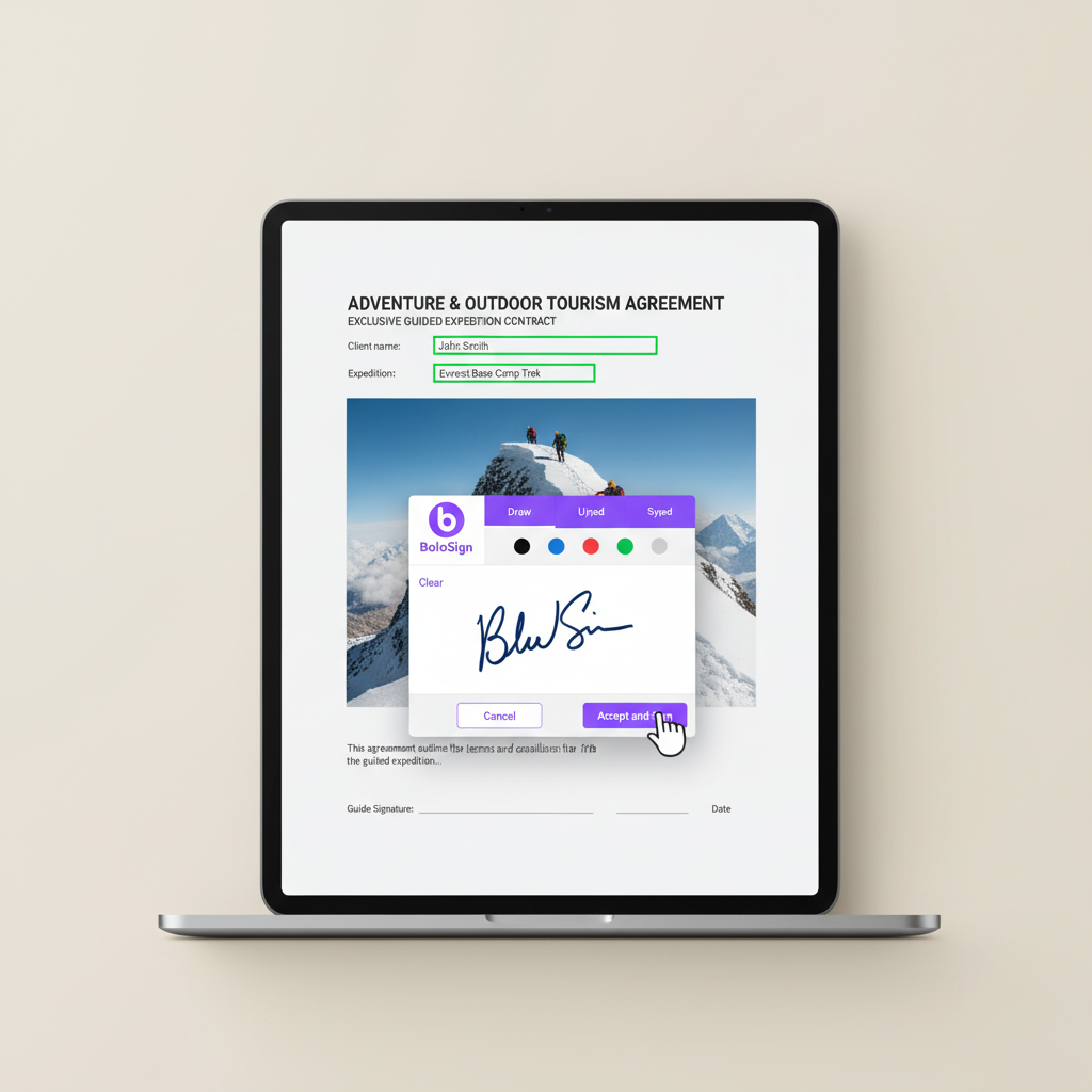 eSignature for Adventure & Outdoor Tourism by BoloSign