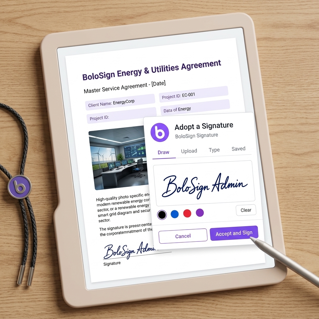 eSignature for Energy & Utilities by BoloSign