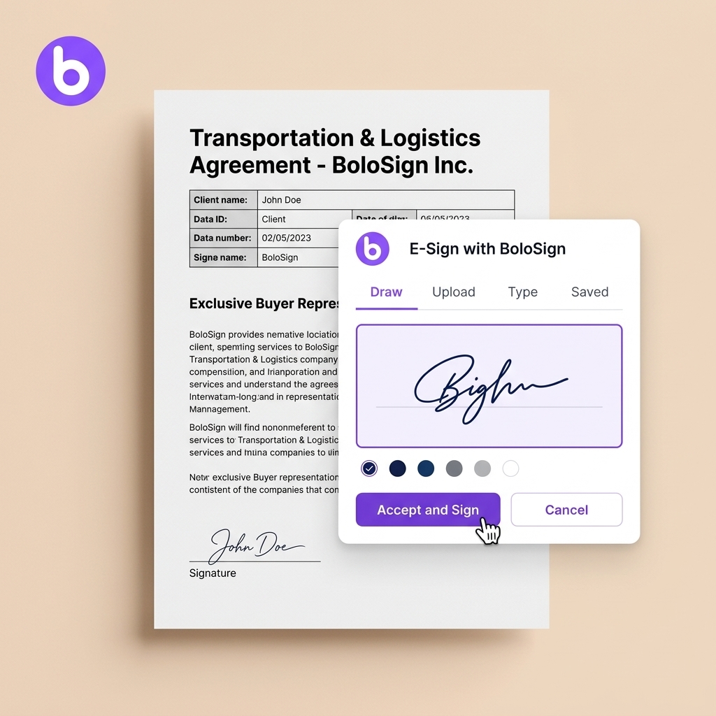eSignature for Transportation & Logistics by BoloSign